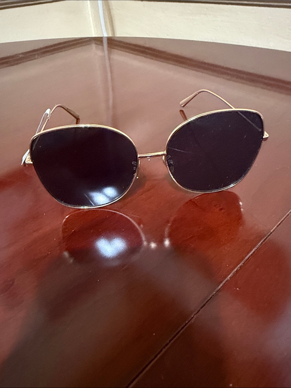 Dior Gold Frame Black Lens Women's Sunglasses